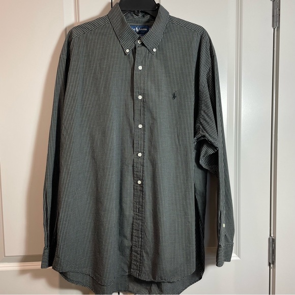 Ralph Lauren Men’s Long Sleeve Shirt Button Down Window Pane Size XL Like New - Picture 3 of 7